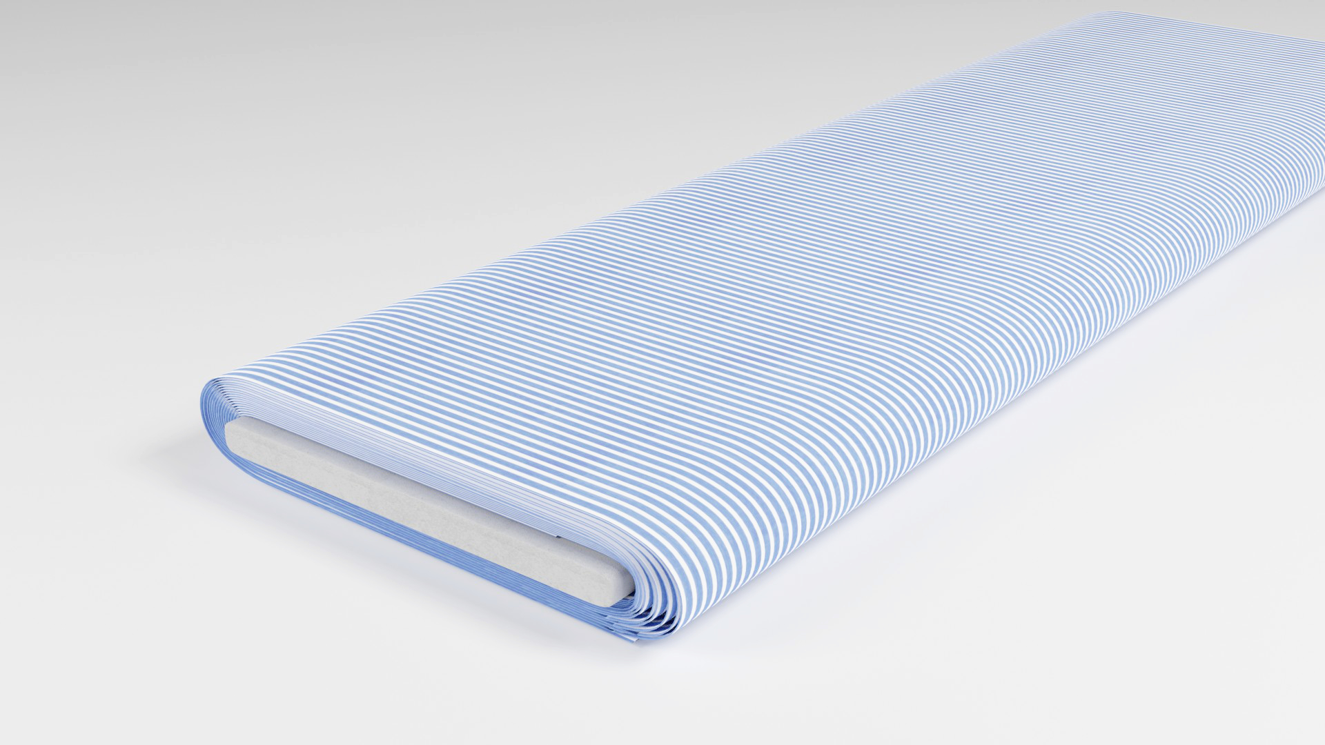 Popeline Hellblau gestreift